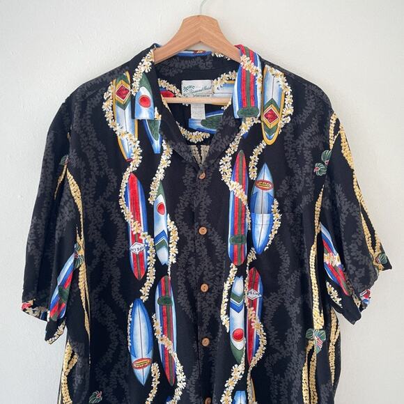 Vtg 90's DIAMOND HEAD SPORTSWEAR Surfboard Rayon Mens Shirt Sz XL Hawaii Aloha - Picture 3 of 9